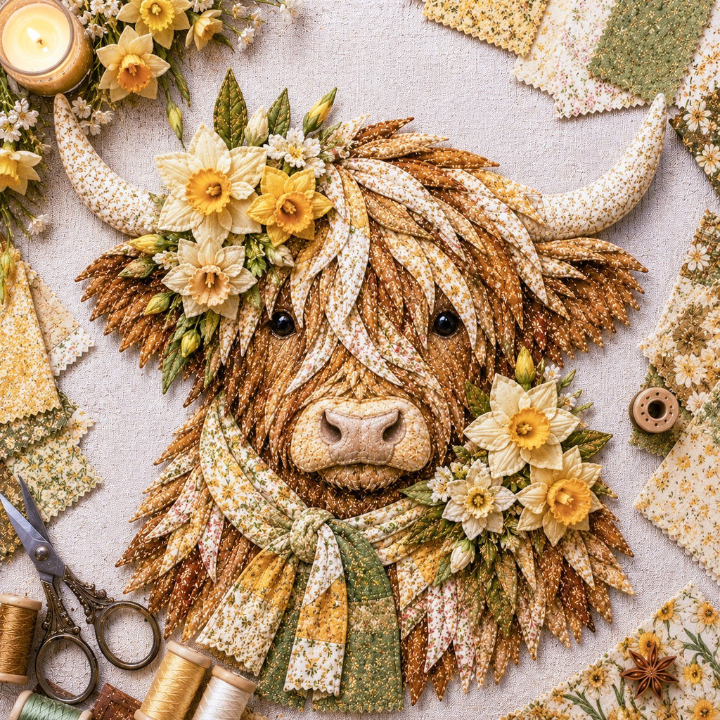 BloomCow – Birth Flower Highland Cow DIY Art Kit