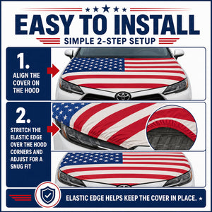 LibertyShield – American Flag Car Hood Cover
