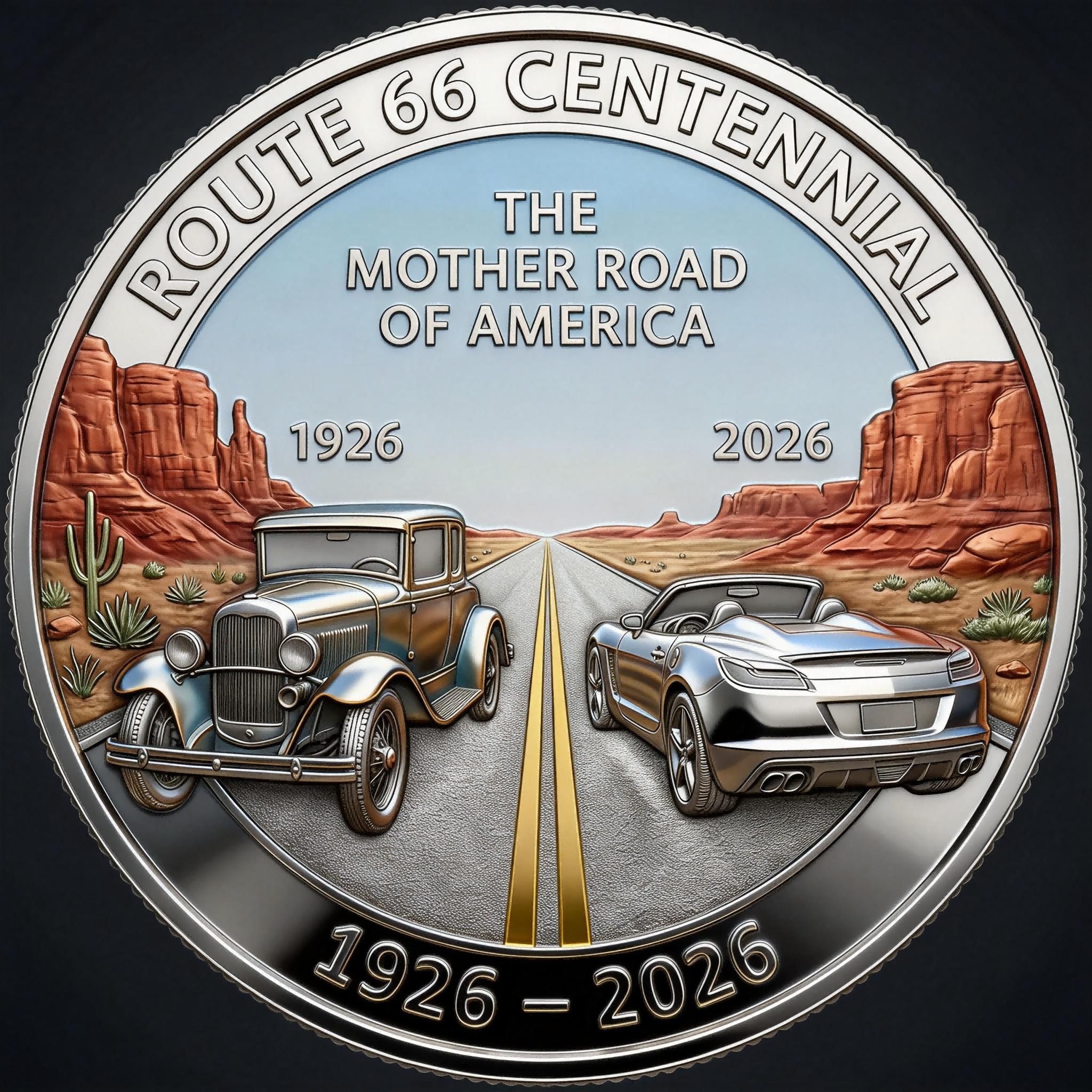 FreedomHighway – Route 66 100-Year Commemorative Coin