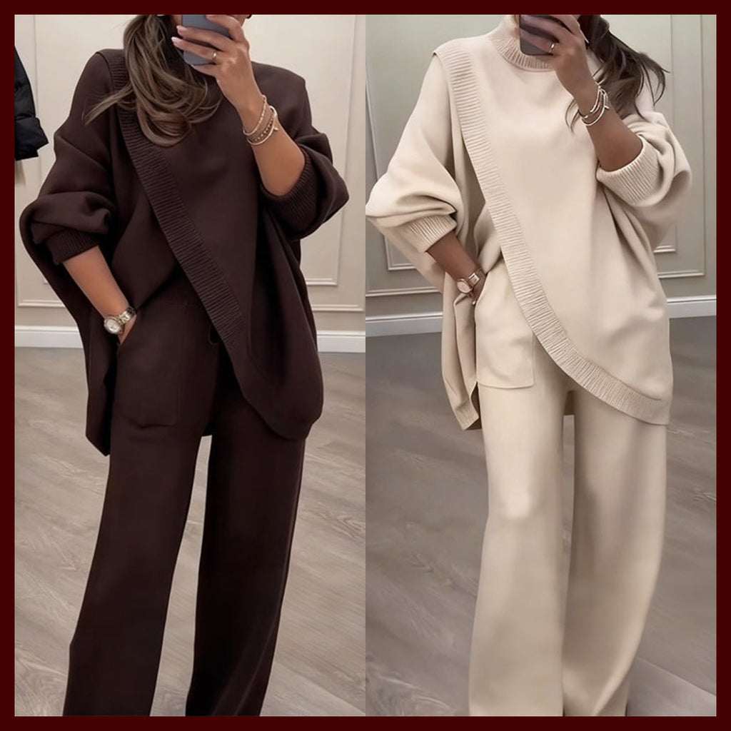 TranquilThreads - Oversized Knit Set – Casual Sophistication