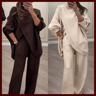 TranquilThreads - Oversized Knit Set – Casual Sophistication