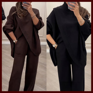 TranquilThreads - Oversized Knit Set – Casual Sophistication