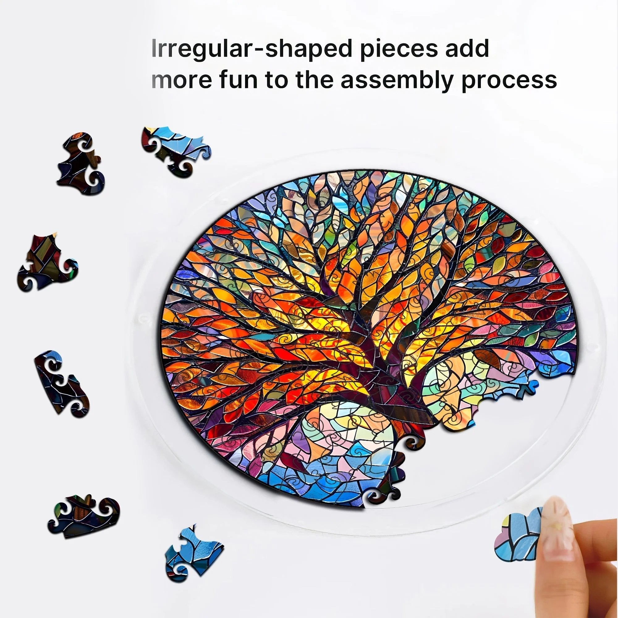 EmeraldFlame –  Acrylic 80 Pcs Suncatcher Puzzle