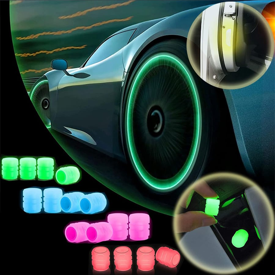 StarWheel - Fluorescent Valve Caps | Ride Bright at Night
