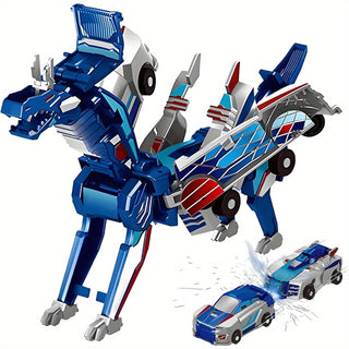 🎄Early Christmas Sale 50% off ⛄ 2-in-1 Transforming Race Car Dinosaur Automatic Transforming Toy