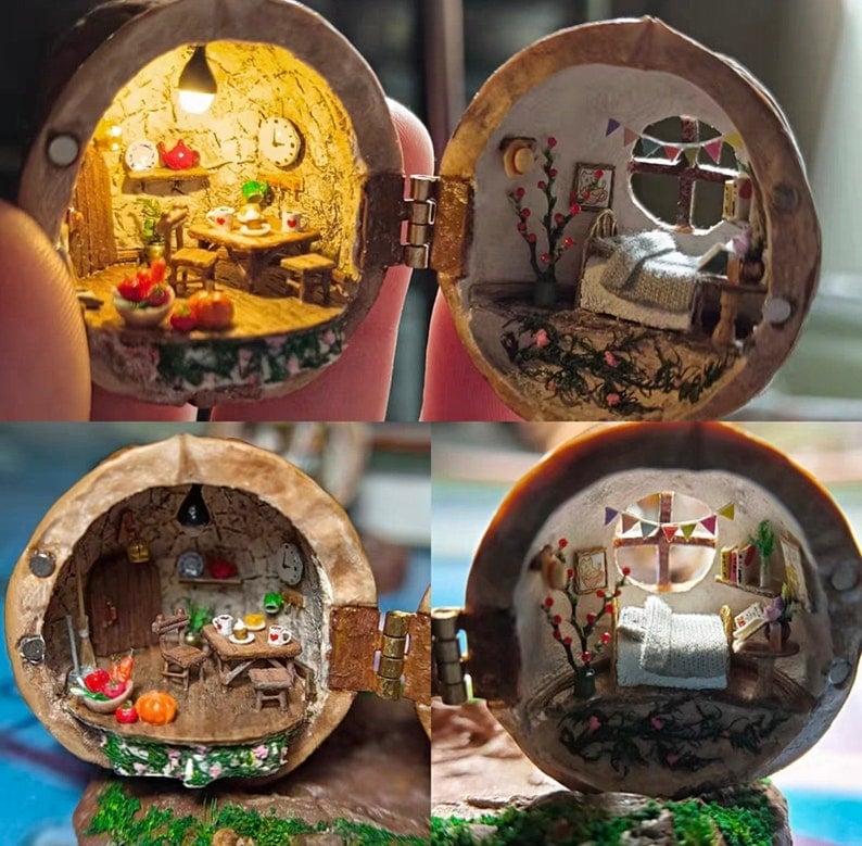 VerseNest - Miniature Walnut Shell Library