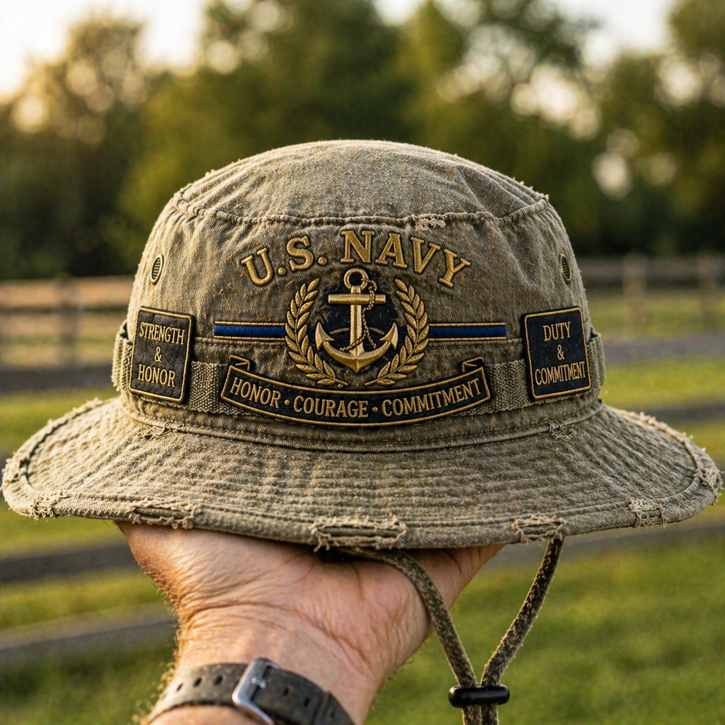 🏆Last Day Promo: 49% OFF - U.S. NAVY “Honor · Courage · Commitment” Boonie Hat