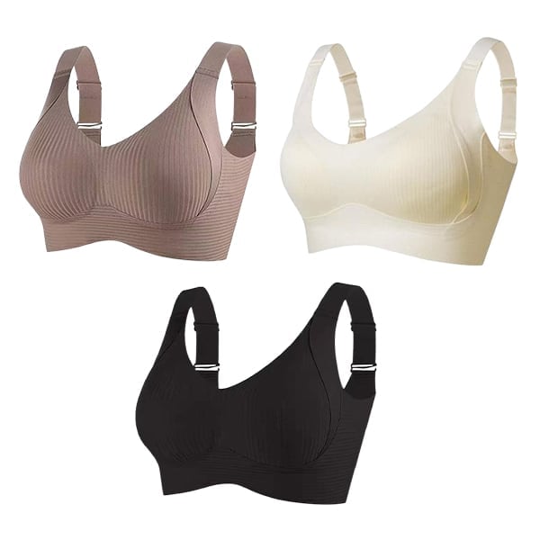 VelvaLuxe - 3-Pack Seamless Wireless Bra | Elegant Lift Without the Wires