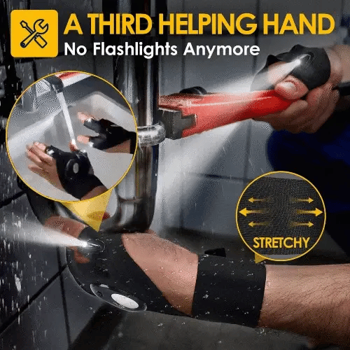 GlowGrip - Waterproof LED Flashlight Gloves