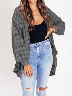 EdgeWash – Women’s Oversized Shirt Jacket with Pockets