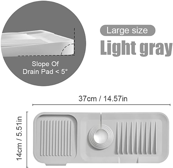 SplashMate - Adjustable Silicone Faucet Mat | Always Clean, Never Wet!