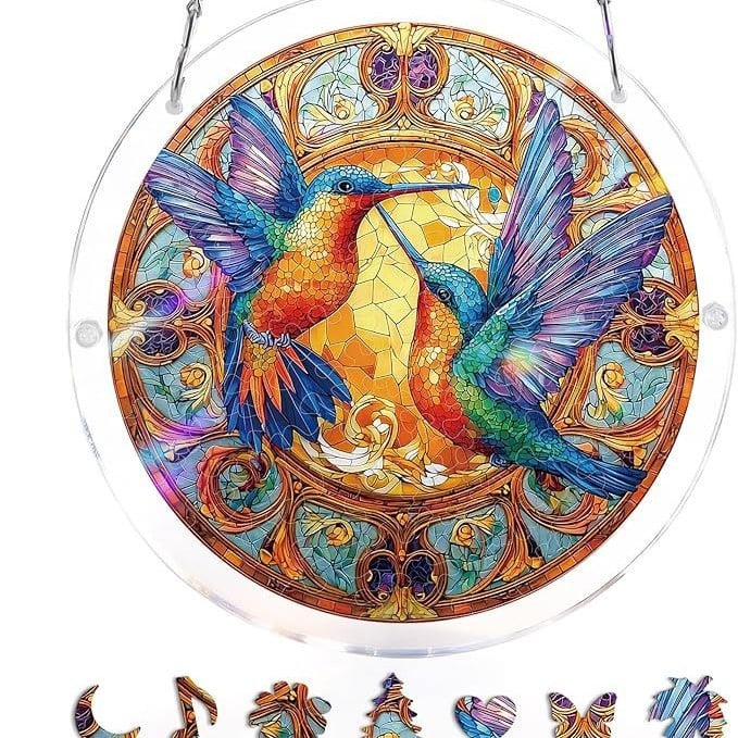 EmeraldFlame –  Acrylic 80 Pcs Suncatcher Puzzle