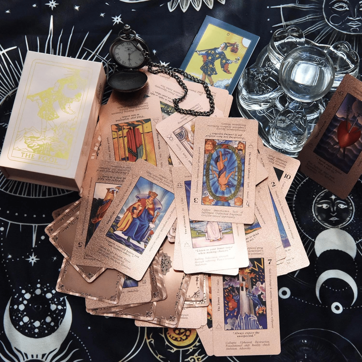 OracleGleam - Luxury Tarot Deck for Beginners & Pros