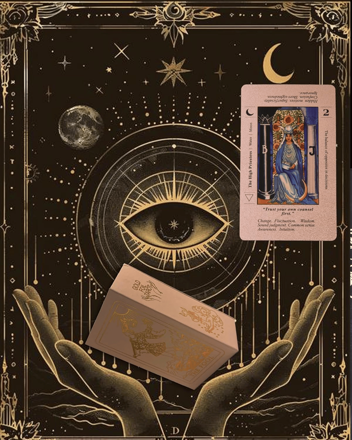 OracleGleam - Luxury Tarot Deck for Beginners & Pros