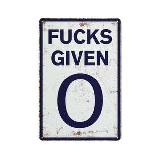 LaughLimit – Vintage Zero Given Metal Wall Sign