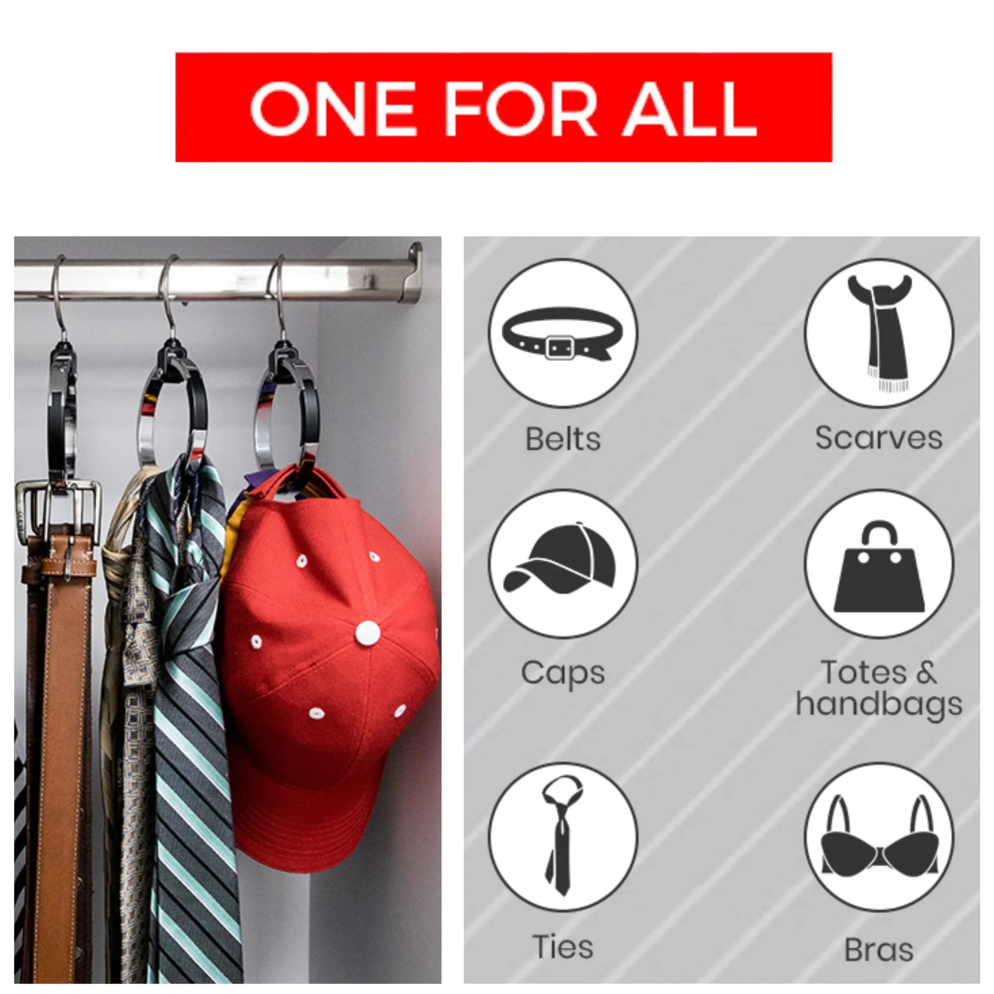 SpaceSaver – Versatile Multipurpose Closet Hanger