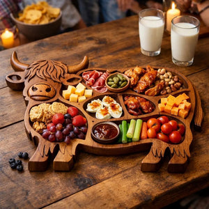 RusticGraze – Highland Cow Serving Board