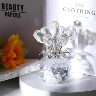VivaRose – Colorful Rose Figurine in Display Vase