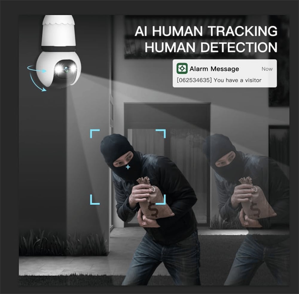 BrightWatch – 4MP Wireless Light Bulb Camera