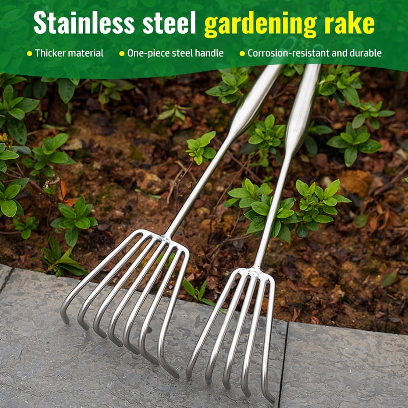 SoilTamer - Durable Stainless Steel Rake