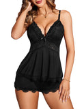 Velvelle - Floral Sleep Set in Modal with Romantic Lace Touch