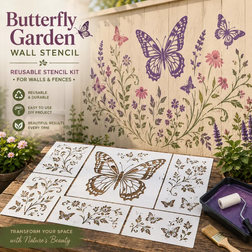 GardenCraft – Reusable Decorative Garden Wall Stencil