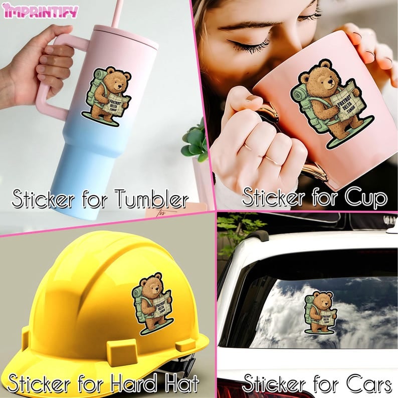BearCharm | Adventure-Ready Bear Sticker