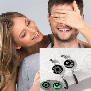 Sun & Moon Bracelets – 2-Pack Luminous Couples Jewelry for Long-Distance Love
