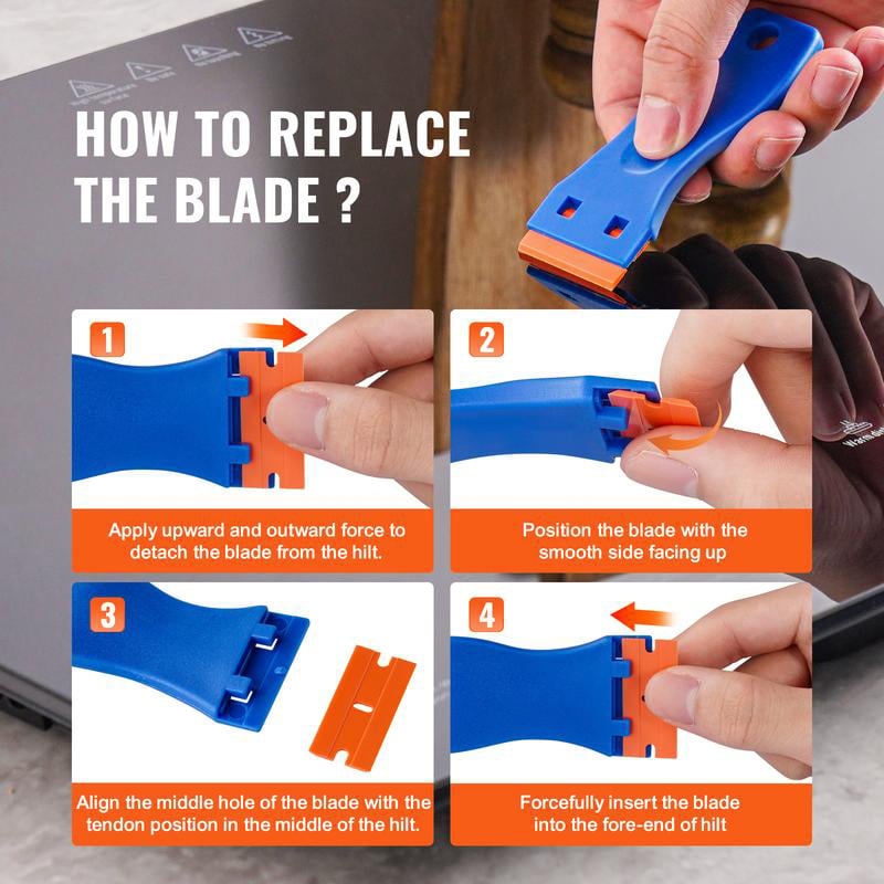 GrimeGlide - Precision Razor Scraper for Effortless Cleaning