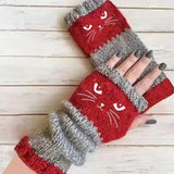 CatKnit – Cozy Fingerless Winter Gloves