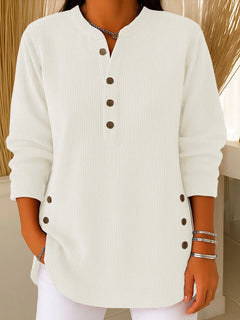 EternaStyle – Cozy Solid Color Long Sleeve Pullover