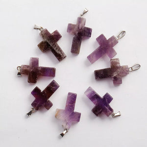 PureAura - Spiritual Crystal Heart Cross