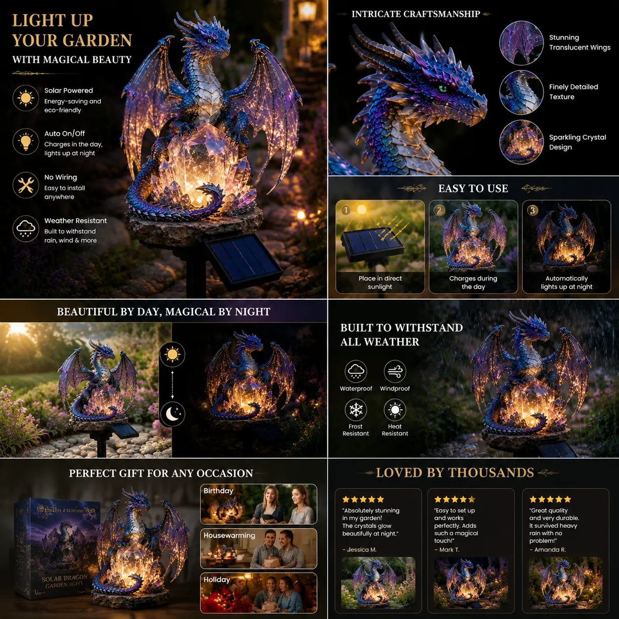 DragonGlow – Crystal Dragon Night Light