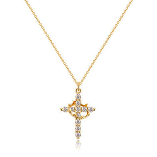 RoyalFaith – Crown Cross Pendant Necklace