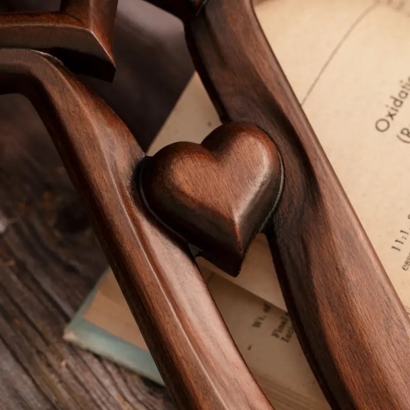 HeartFusion - Intertwined Wooden Cross