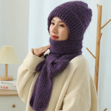 LunaWrap - Elegant Knitted Hooded Scarf