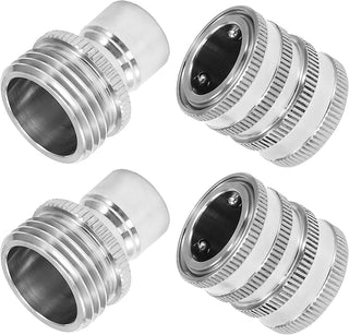 AquaLatch - Heavy-Duty Stainless Steel Garden Hose Connect Set