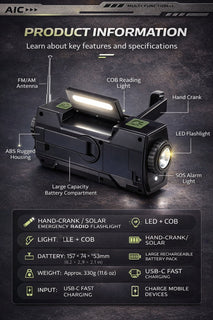 PowerCast Elite – 4-in-1 Emergency Radio