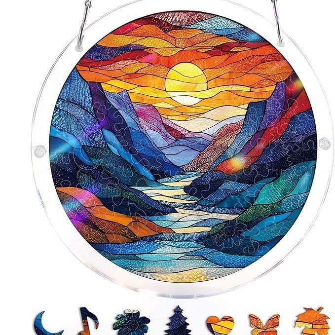 EmeraldFlame –  Acrylic 80 Pcs Suncatcher Puzzle