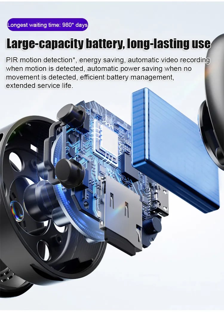 DarkSight – HD Night Vision Mini Camera for 24/7 Monitoring