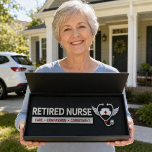 HonorRide – Retired Nurse Tribute Metal Car Emblem
