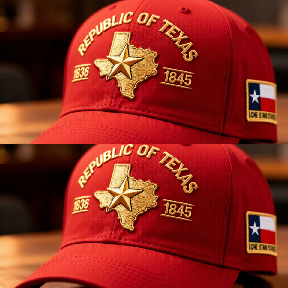 Republic of Texas Embroidered Hat
