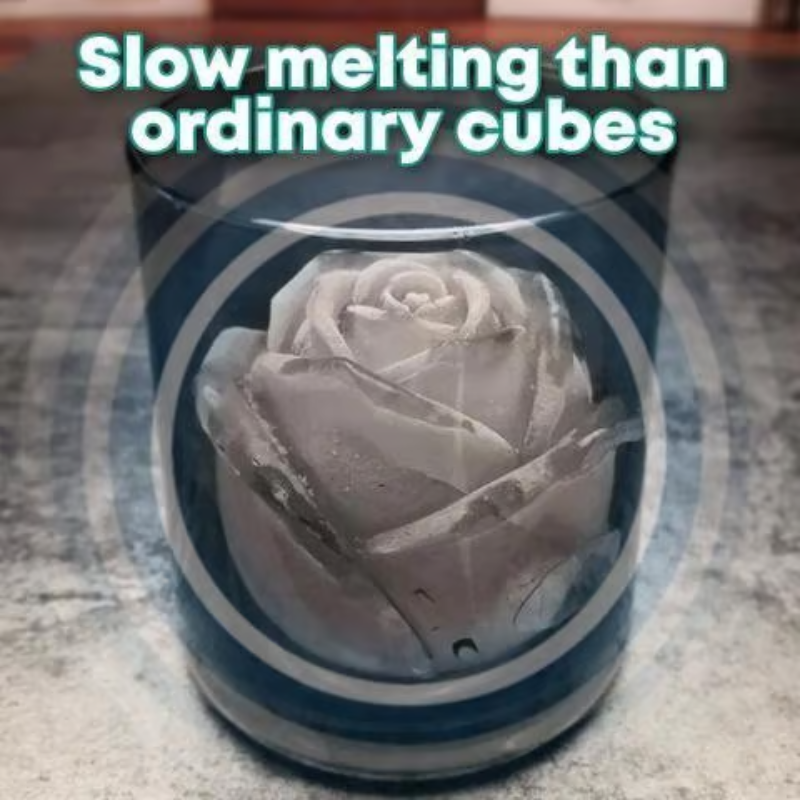 RoseChill - 3D Ice Cube Mold for Elegant Drinks