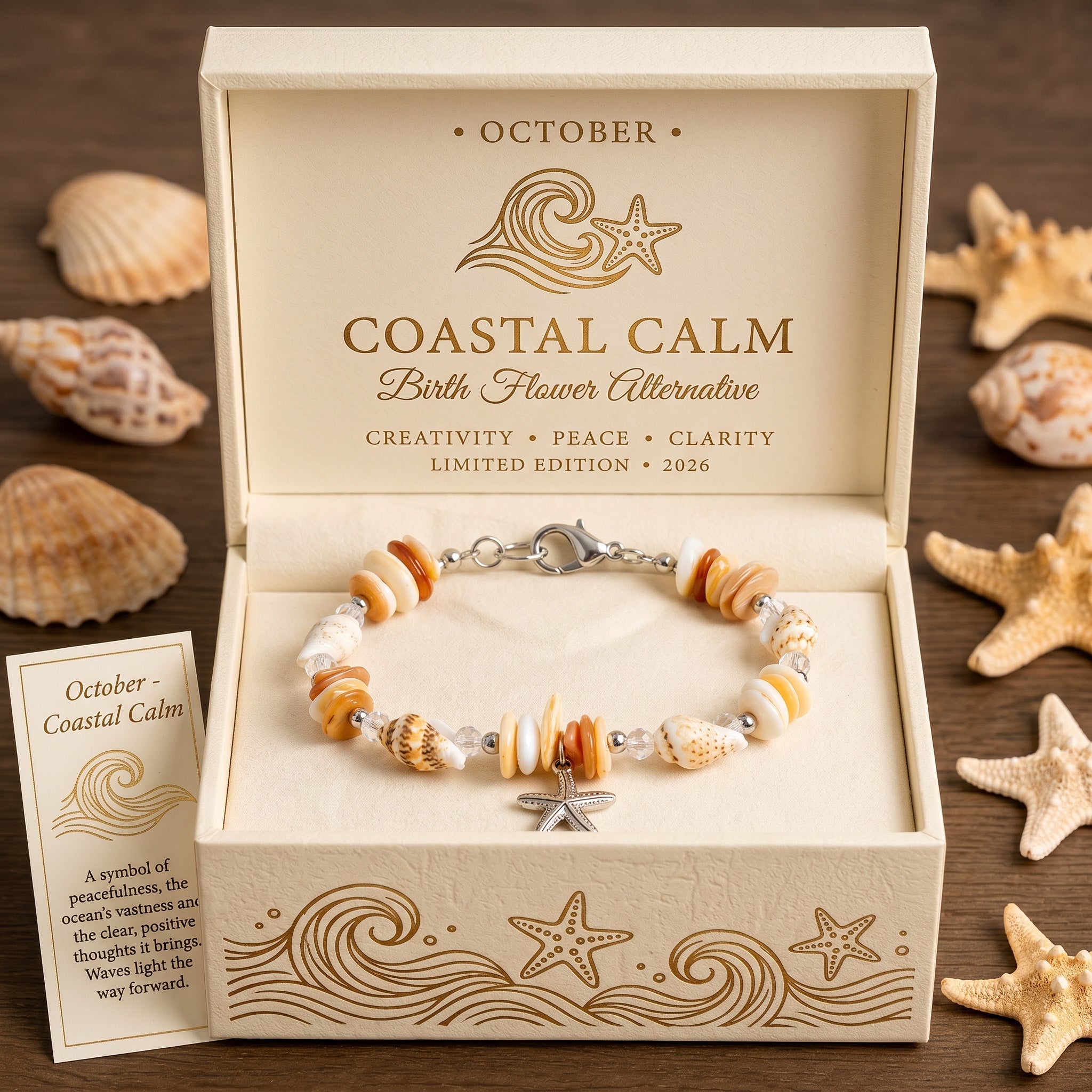 OceanGrace – Shell Pearl Aquamarine Choker