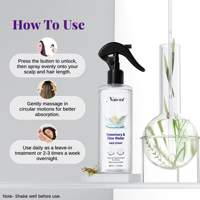 RoseGlow – Infused Nourishing Rosemary Rice Hair Mist