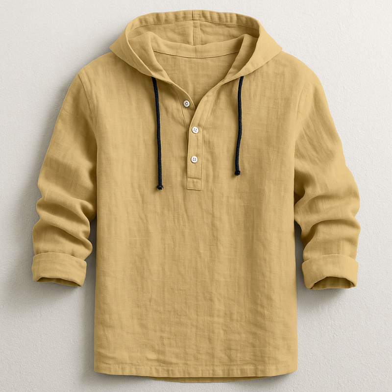 Coastline - Cotton-Linen Relaxed Fit Hoodie