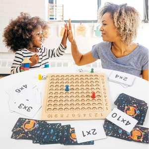 MathQuest - Montessori Wooden Multiplication Board