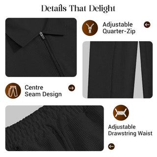 UrbanEase – Breathable Waffle Knit Lounge Set for Men