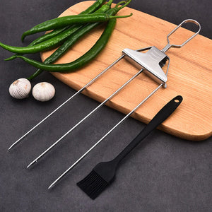 GrillMaster - Barbecue 3-way Grill Skewers