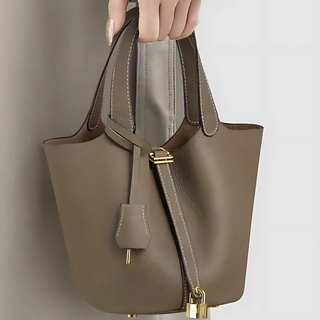 BellaTrend - Leather Bucket Handbag